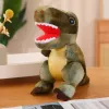 LEAN TOYS Peluche dinossauro, peluche com pele texturada, verde, 32 cm