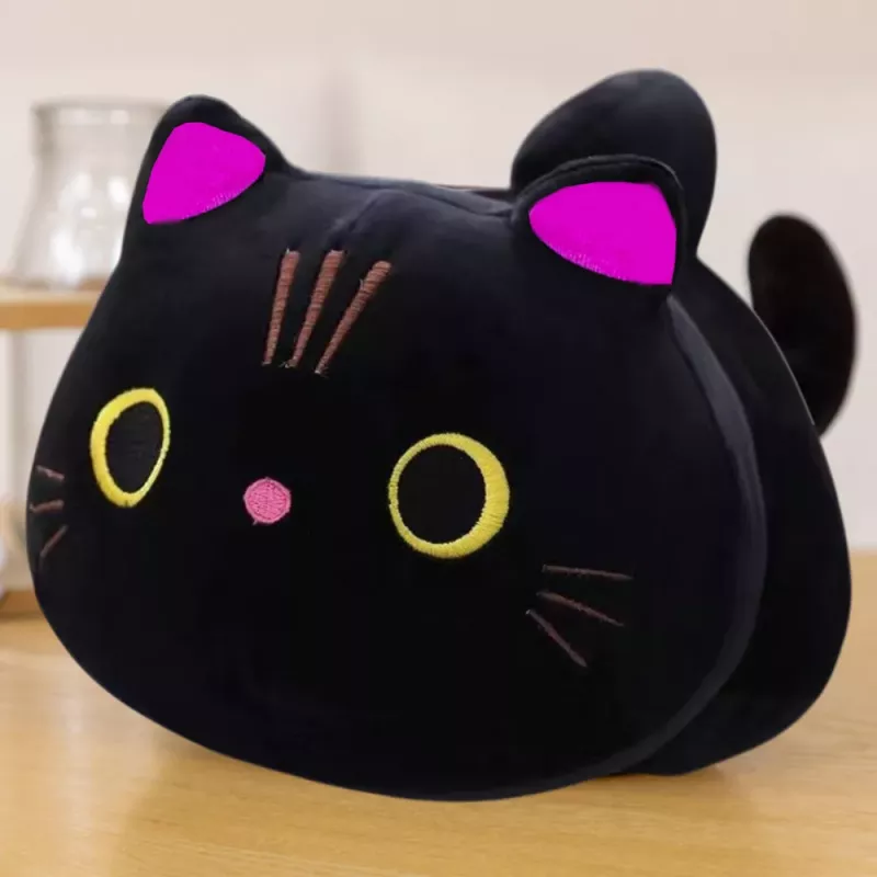LEAN TOYS Peluche mascote, peluche gato preto, 18 cm