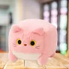 LEAN TOYS Peluche mascote, peluche cubo de gato, rosa, 18 cm