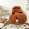 LEAN TOYS Bolsa de peluche capivara com caneca, castanho, 20 cm
