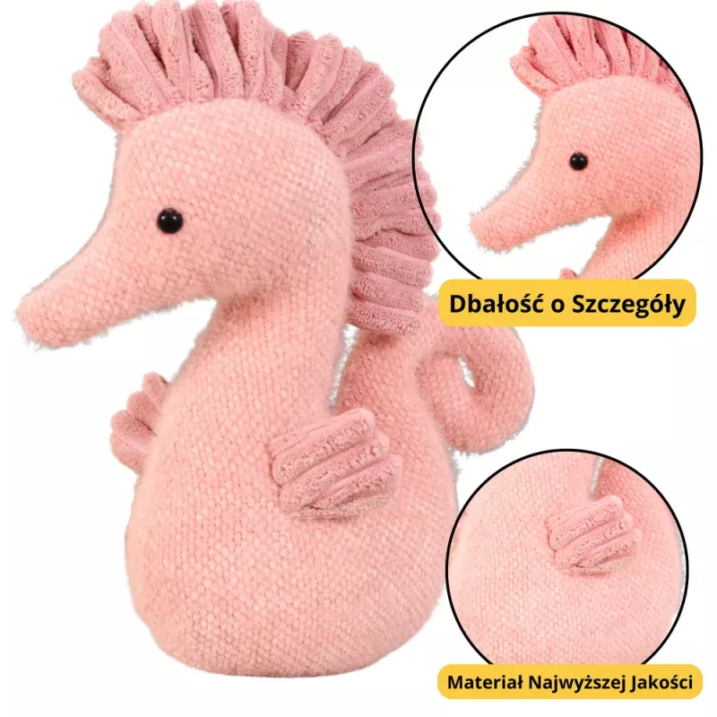 LEAN TOYS Peluche Mascote Cavalo-Marinho de Aconchego Rosa 25cm