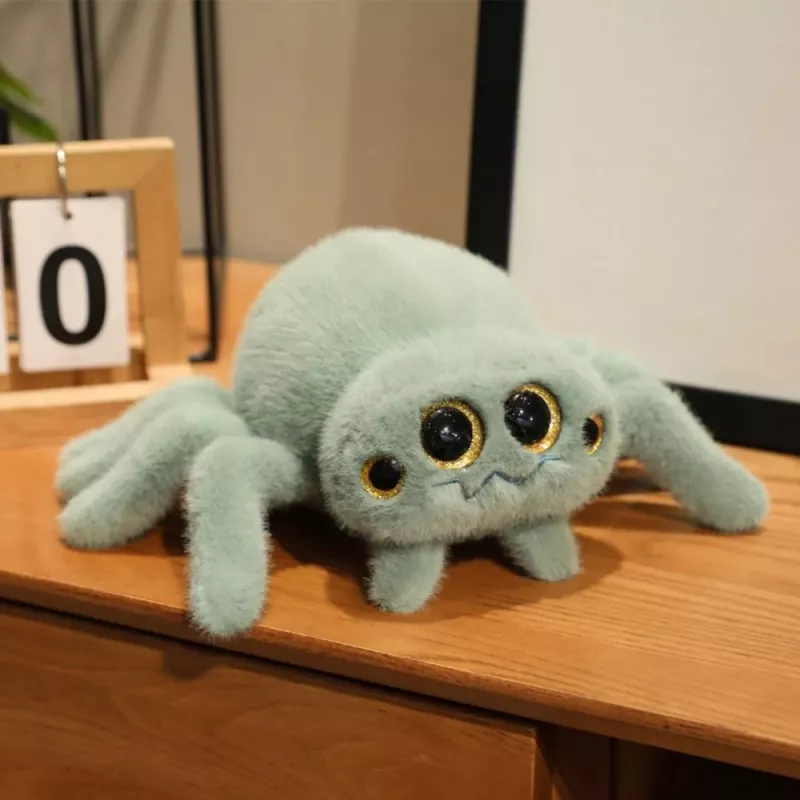 LEAN TOYS Peluche Aranha Inseto Peluche de Aconchego Verde 32 cm