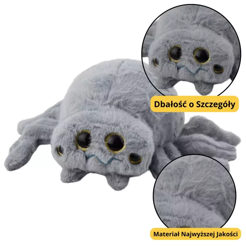 LEAN TOYS Peluche Mascote Inseto Aranha Cinzento 30cm
