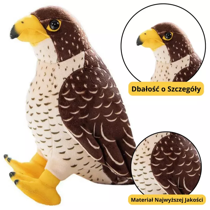 LEAN TOYS Peluche Falcão Ave Castanho 30cm