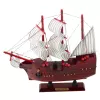 LEAN TOYS Modelo Decorativo de Coleção Barco à Vela Vermelho 24x23cm