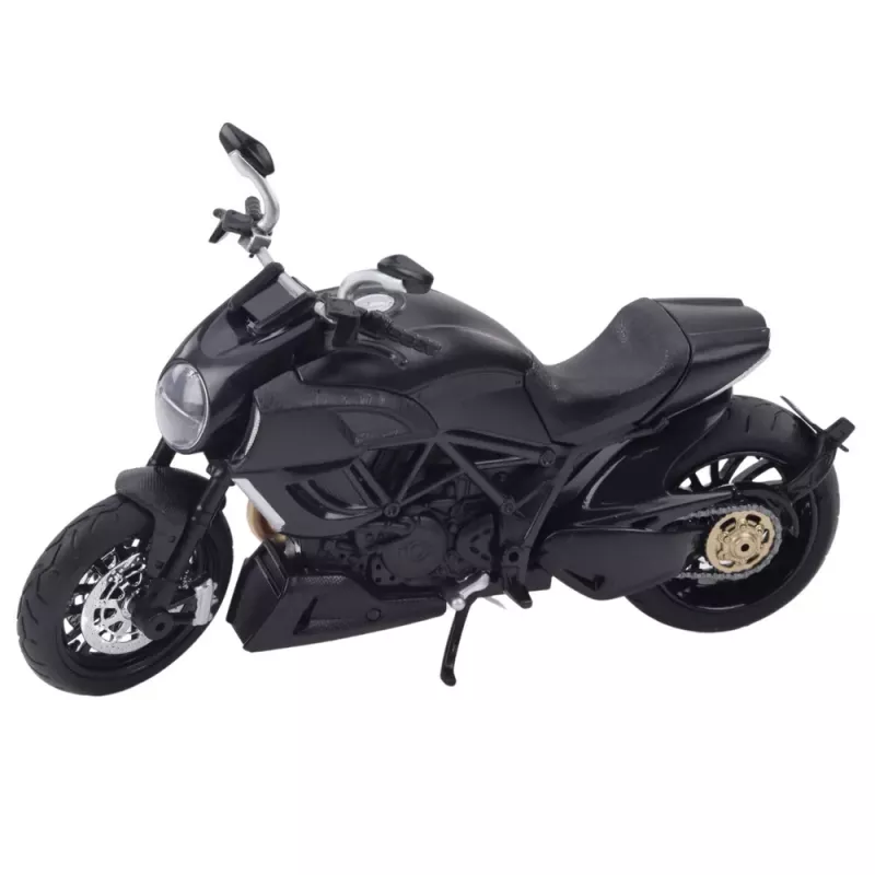 LEAN TOYS Mota desportiva metal luzes sons elementos dourados preto 1:12