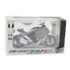 LEAN TOYS Mota desportiva metal luzes sons elementos dourados preto 1:12
