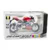 LEAN TOYS Mota desportiva metal luzes sons prateado elementos vermelhos 1:12