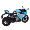 LEAN TOYS Mota desportiva metal luz som azul 1:12