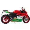 LEAN TOYS Mota desportiva metal vermelho verde luzes sons 1:12