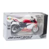 LEAN TOYS Mota desportiva metal vermelho branco luzes sons 1:12