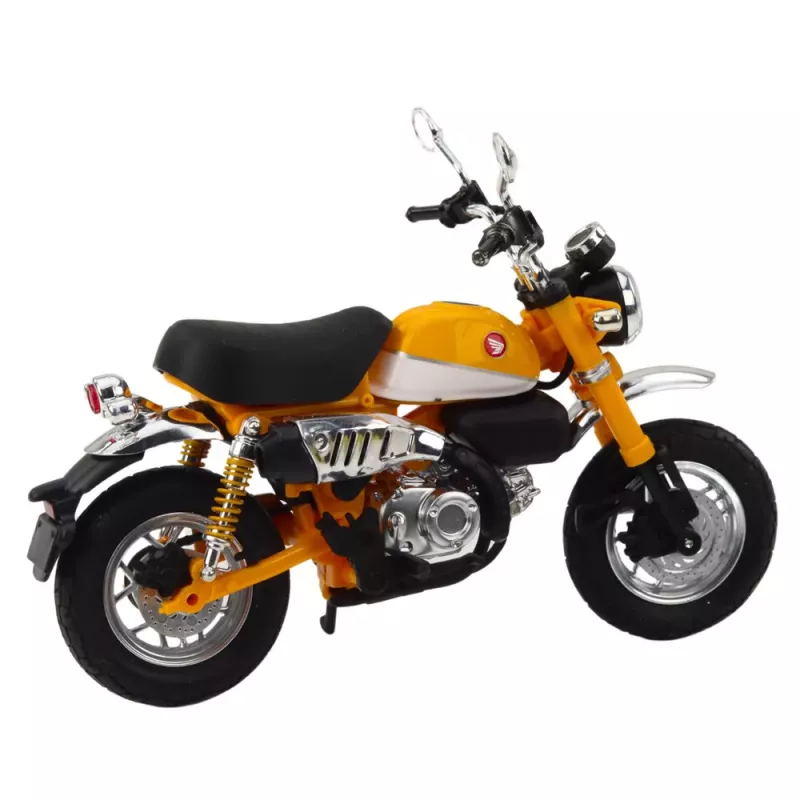 LEAN TOYS Mota retro clássica metal luzes amarelo 1:12