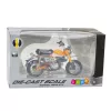 LEAN TOYS Mota retro clássica metal luzes amarelo 1:12