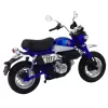 LEAN TOYS Mota retro clássica metal luzes azul 1:12
