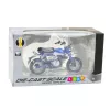 LEAN TOYS Mota retro clássica metal luzes azul 1:12