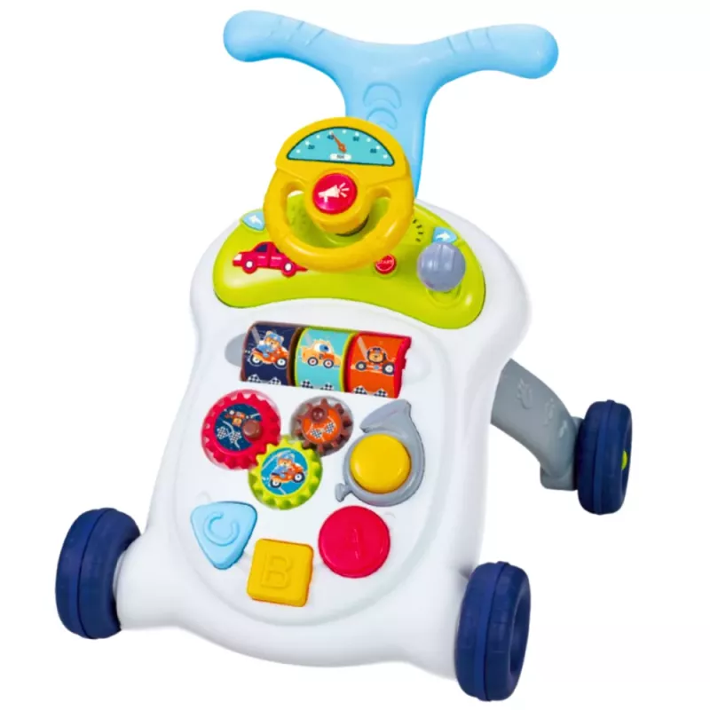 LEAN TOYS Andarilho interativo com volante, luz e som