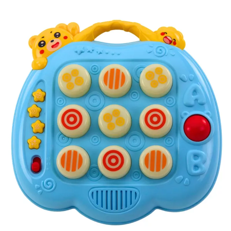 LEAN TOYS Jogo de destreza Whac-A-Mole com martelo para crianças pequenas azul