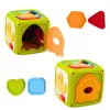 LEAN TOYS Cubo de aprendizagem interativo para crianças pequenas leão verde