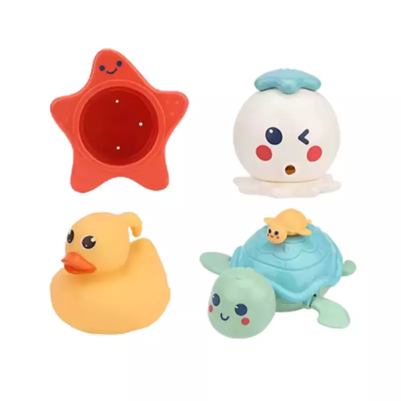 LEAN TOYS Conjunto de brinquedos de banho caranguejo animais marinhos 12 unid.