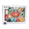 LEAN TOYS Conjunto de brinquedos de banho caranguejo animais marinhos 12 unid.