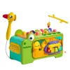 LEAN TOYS Cubo de aprendizagem interativo crocodilo sons multifuncionais