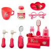 LEAN TOYS Conjunto educativo dentista unicórnio médico dentista rosa