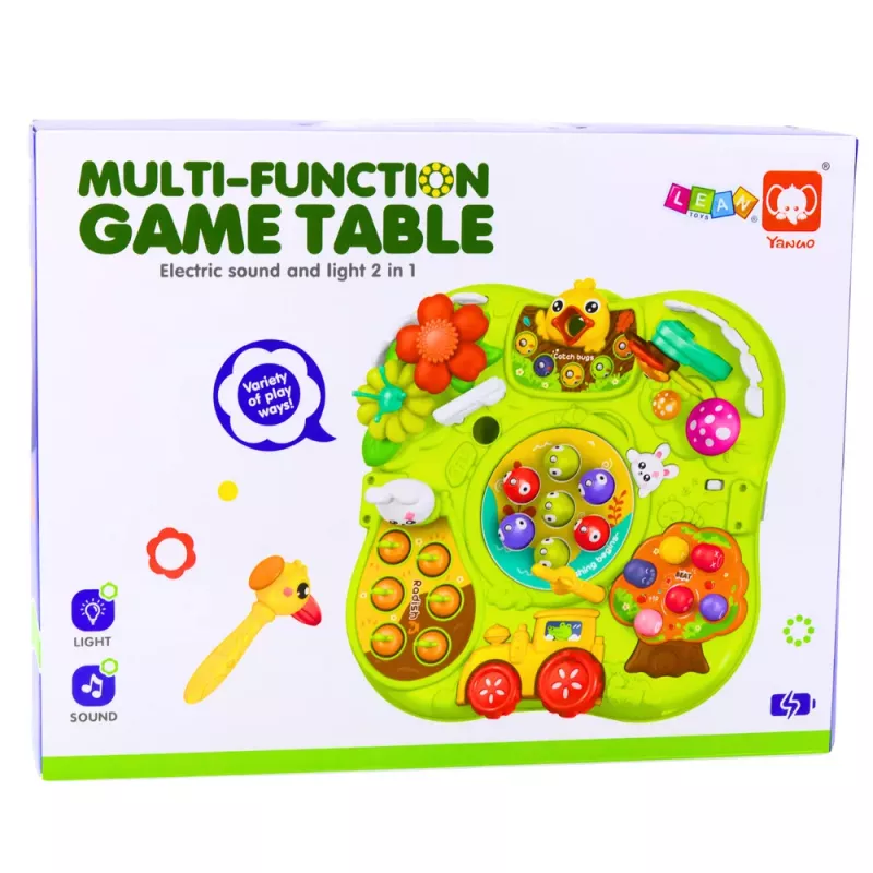 LEAN TOYS Painel multifuncional mesa interativa para crianças pequenas jogos de destreza