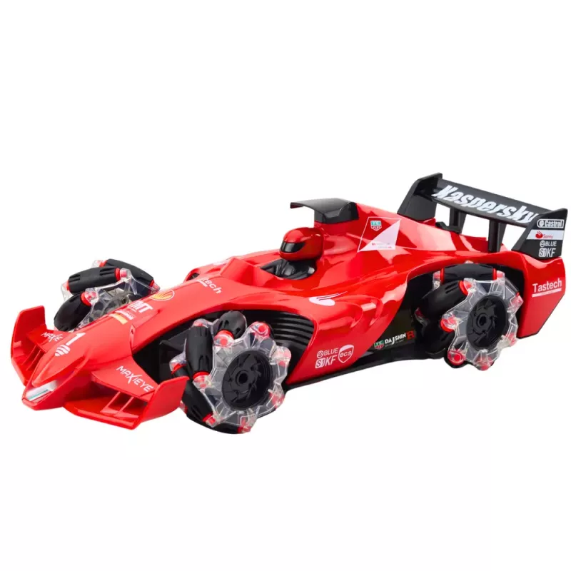 LEAN TOYS Carro RC efeito de fumo 2.4G vermelho