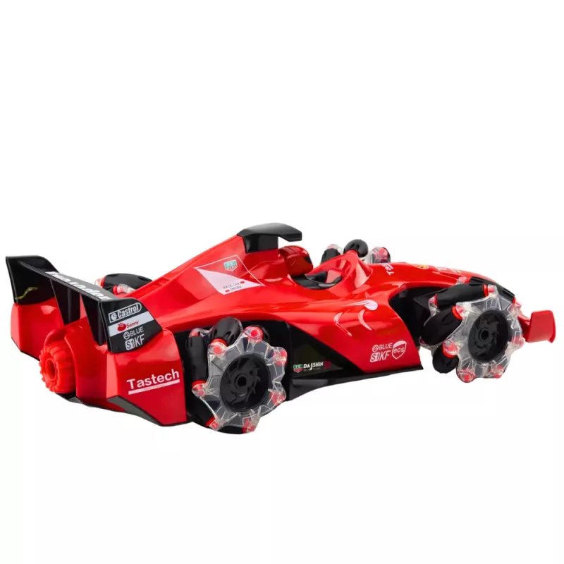 LEAN TOYS Carro RC efeito de fumo 2.4G vermelho