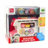 LEAN TOYS Autocarro de aprendizagem interativo encaixa com luz e som vermelho