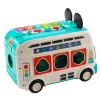 LEAN TOYS Autocarro de aprendizagem interativo encaixa com luzes e sons turquesa