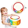 LEAN TOYS Grande tambor de aprendizagem interativo para crianças pequenas, colorido