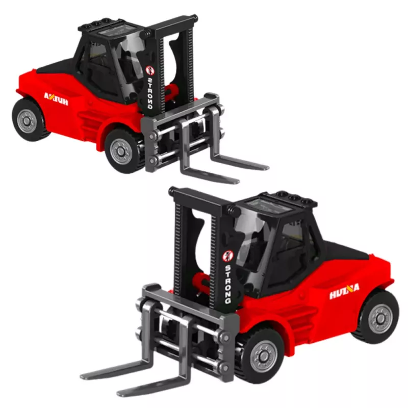 Empilhador modelo colecionável em metal Huina vermelho 1:80