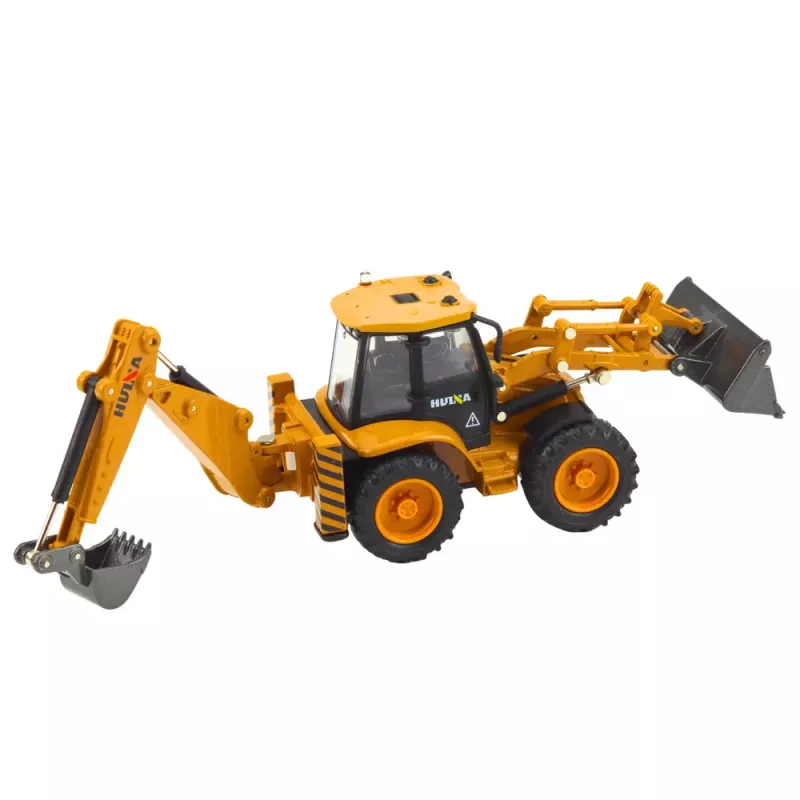 HUINA 1:50 Carregadora telescópica modelo em metal fundido amarelo/preto