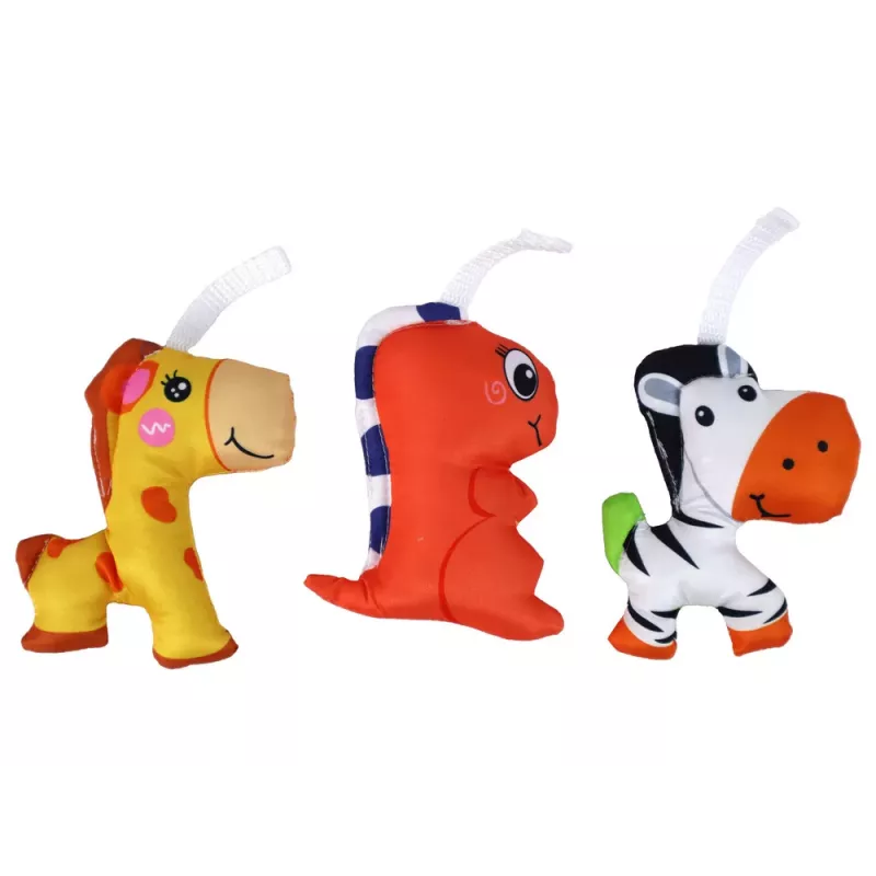 LEAN TOYS Carrossel de berço a pilhas com suportes de fixação universais azul