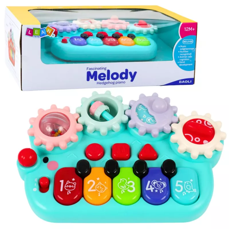 LEAN TOYS Piano Interativo para Crianças Gears Azul