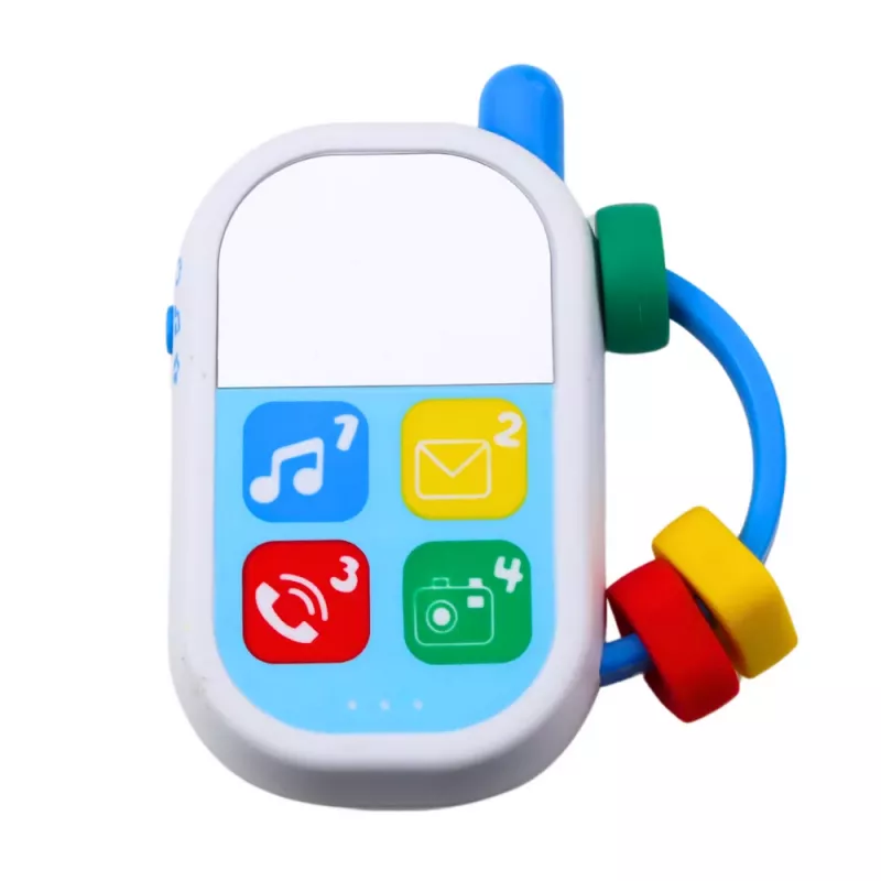 LEAN TOYS Conjunto de Brinquedos Musicais para Bebés - Telefone, Pandeireta, Teclas, 3 Peças