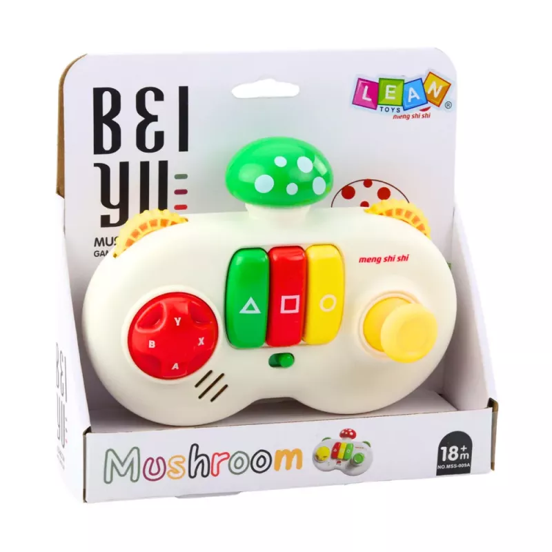 LEAN TOYS Consola Interativa Cogumelo Sensorial para Crianças com Luz e Som