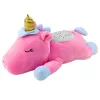 LEAN TOYS Unicórnio de Peluche de Dormir com Projetor, Som e Luz, Rosa