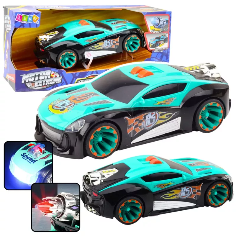 LEAN TOYS Carro de Corrida Foguete Tração Traseira Luzes Sons