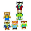 LEAN TOYS Jogo Educativo Corujas Arcada Puzzle Lógico Dominó 18 Peças