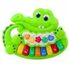 LEAN TOYS Piano de Bebé Interativo com Luzes, Sons e Sons de Animais - Verde