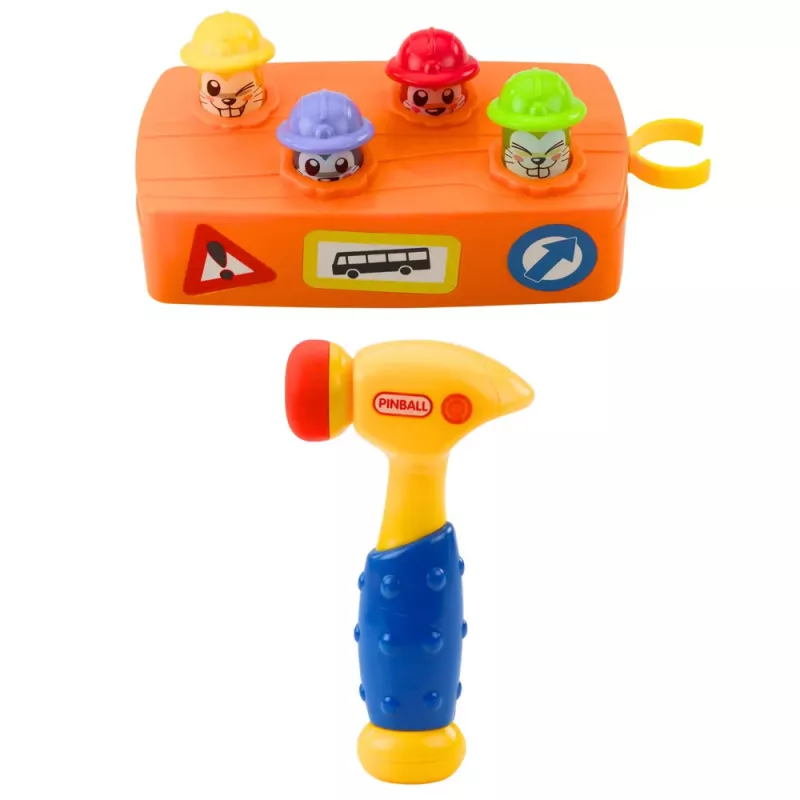 LEAN TOYS Brinquedo Interativo Martelo Colorido Hamster Construção de Estrada