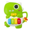 LEAN TOYS Mini Piano para Bebés, Dinossauro Verde, Luzes e Sons
