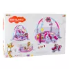 LEAN TOYS Tapete de Jogo para Bebé Piscina de Bolas 3em1 Unicórnio Rosa