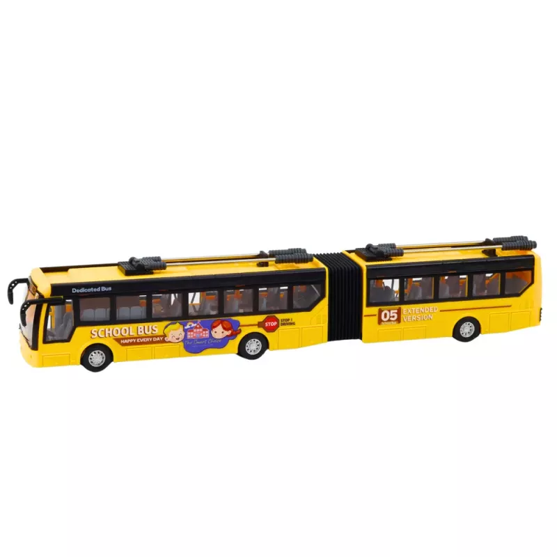LEAN TOYS Autocarro Escolar Articulado RC 1:32 Amarelo Telecomandado