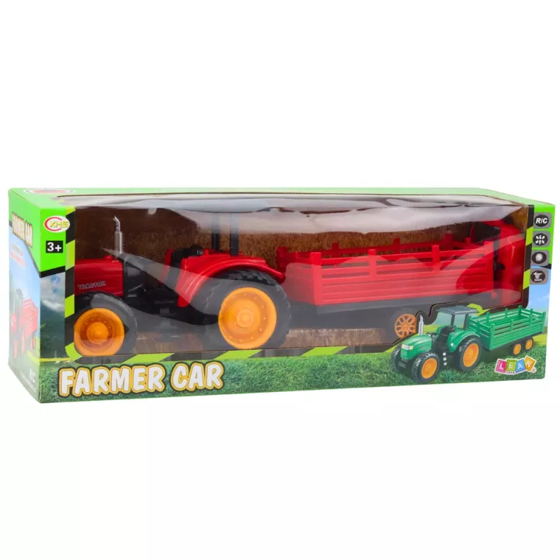 LEAN TOYS Trator RC Telecomandado com Atrelado Vermelho