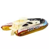 LEAN TOYS Iate de Luxo Barco Insuflável Telecomandado RC Luzes LED