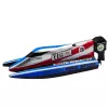 LEAN TOYS Barco a Motor RC Azul-Prateado 14 cm