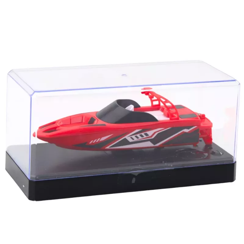 LEAN TOYS Barco a Motor RC Telecomandado Branco e Vermelho 15cm